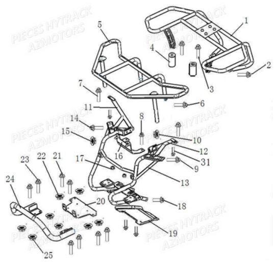 Porte Bagages HYTRACK Pieces Quad HY 540 ST