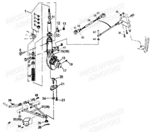 Suspensions Avant AZMOTORS Pieces Quad HY 540 ST