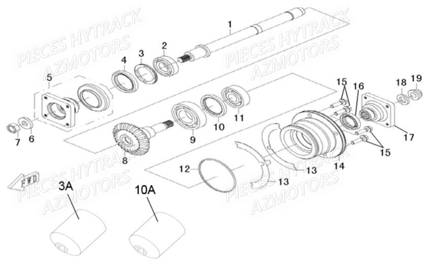 Transmission Ii AZMOTORS Pieces Quad HY 540 ST