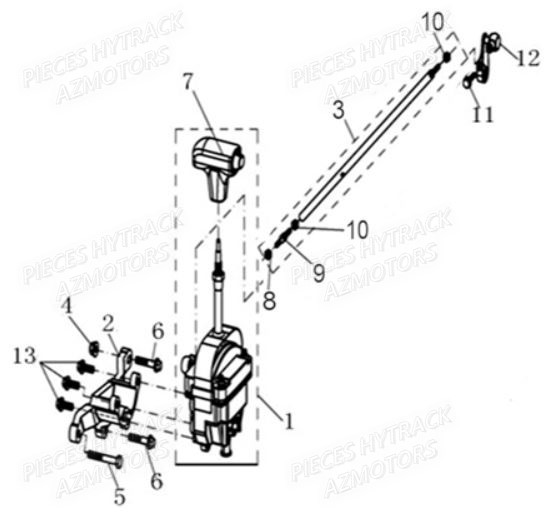 Tringlerie De Vitesses HYTRACK Pieces Quad HY 540 ST