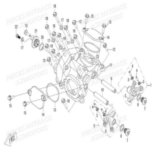 CACHE_CULBUTEURS HYTRACK Pieces Quad HY 540 STL E4