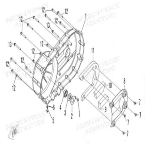 CACHE VARIATEUR HYTRACK HY540STL E4