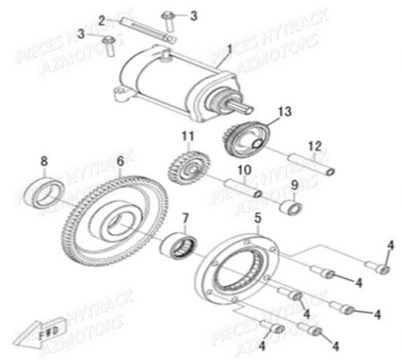 DEMARREUR AZMOTORS HY540STL E4