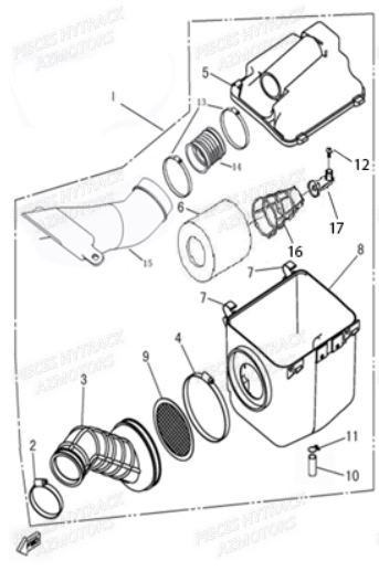 FILTRE_A_AIR HYTRACK Pieces Quad HY 540 STL E4