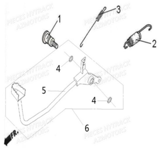 Pedale De Frein HYTRACK Pieces Quad HY 540 STL E4 