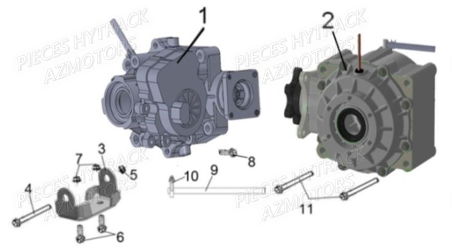 Ponts Av Et Ar HYTRACK Pieces Quad HY 540 STL E4 