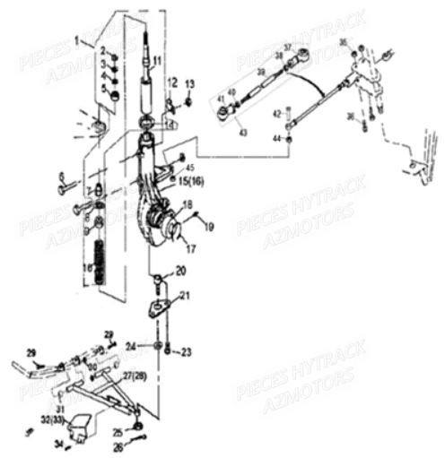 Suspensions Avant HYTRACK Pieces Quad HY 540 STL E4 