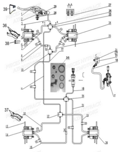 SYSTEME_DE_FREINAGE HYTRACK Pieces Quad HY 540 STL E4