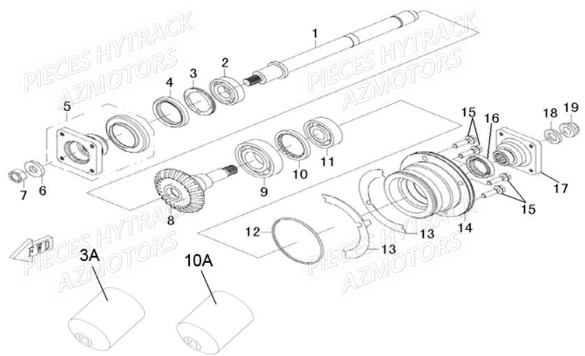 Transmission Ii HYTRACK Pieces Quad HY 540 STL E4 