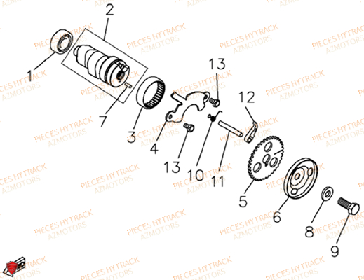 Arbres A Cames AZMOTORS Pièces Quad HY550 4x4