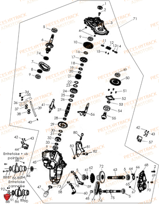 Boite De Vitesses AZMOTORS Pièces Quad HY550 4x4