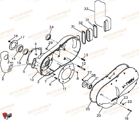 Carter Gauche AZMOTORS Pièces Quad HY550 4x4