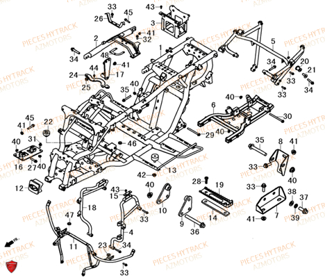 Chassis HYTRACK Pièces Quad HY550 4x4