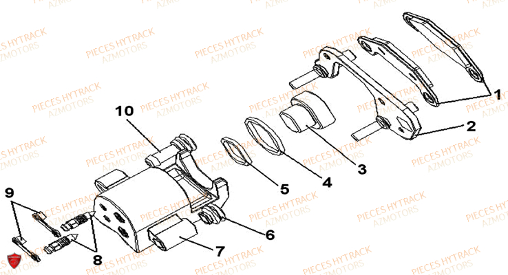 Etrier De Frein Arriere Droit AZMOTORS Pièces Quad HY550 4x4