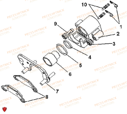 ETRIER DE FREIN ARRIERE GAUCHE HYTRACK HY550