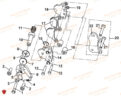 Etrier Frein De Parc AZMOTORS Pièces Quad HY550 4x4