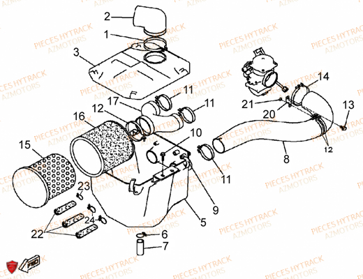 FILTRE A AIR AZMOTORS HY550