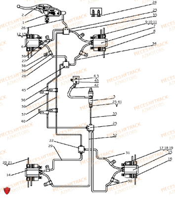 Freins HYTRACK Pièces Quad HY550 4x4