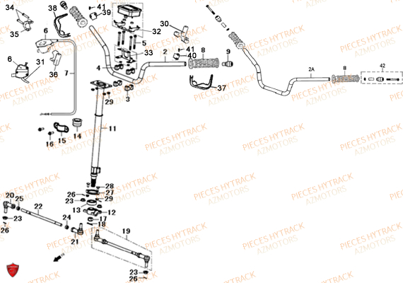 Guidon HYTRACK Pièces Quad HY550 4x4