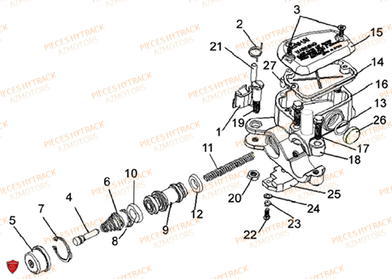 Maitre Cylindre De Frein HYTRACK Pièces Quad HY550 4x4