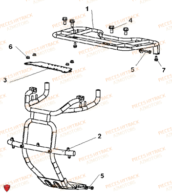 Pare Chocs Et Porte Bagages HYTRACK Pièces Quad HY550 4x4