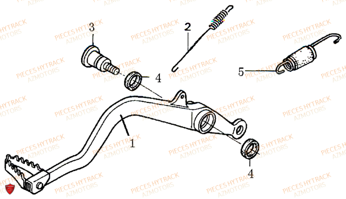 Pedale De Frein HYTRACK Pièces Quad HY550 4x4