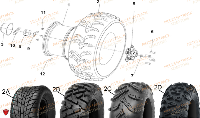 ROUES ARRIERE HYTRACK HY550