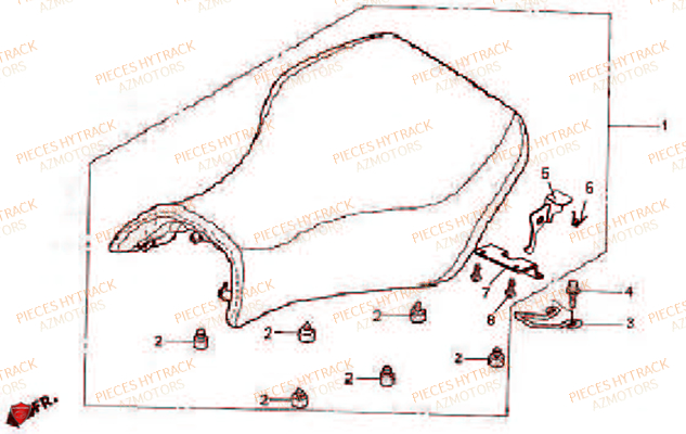 Selle AZMOTORS Pièces Quad HY550 4x4