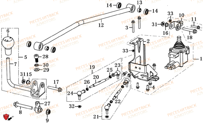 TRINGLERIE DE VITESSES HYTRACK HY550