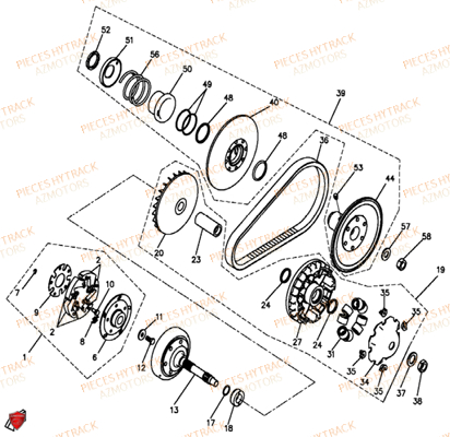 Variateur HYTRACK Pièces Quad HY550 4x4