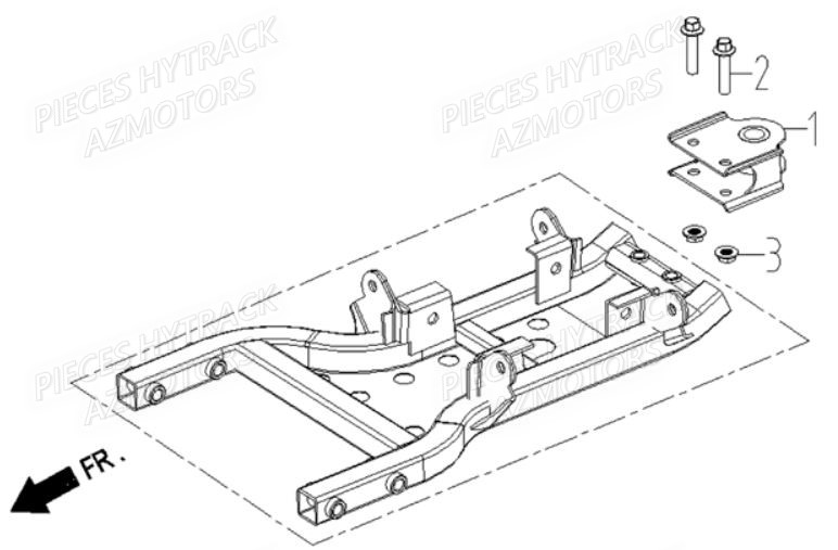 Attelage HYTRACK Pièces Quad HY550 EFI