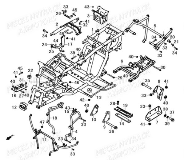 Chassis HYTRACK Pièces Quad HY550 EFI