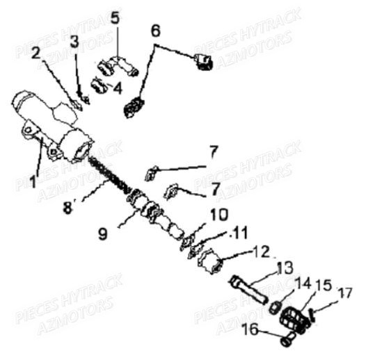 CYLINDRE_DE_FREIN_ARRIERE HYTRACK Pièces Quad HY550 4x4 EFI