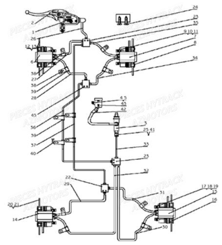 SYSTEME_DE_FREINAGE HYTRACK Pièces Quad HY550 4x4 EFI