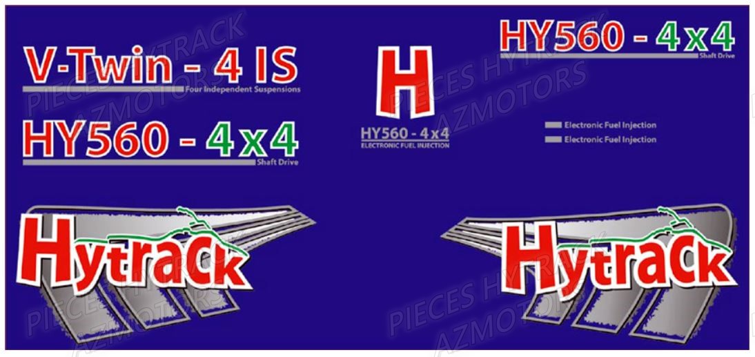 Autocollants HYTRACK Pièces Quad HY560 4x4