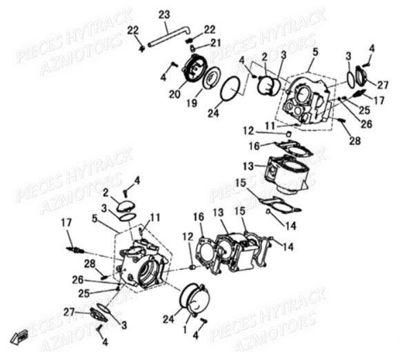 CYLINDRES HYTRACK Pièces Quad HY560