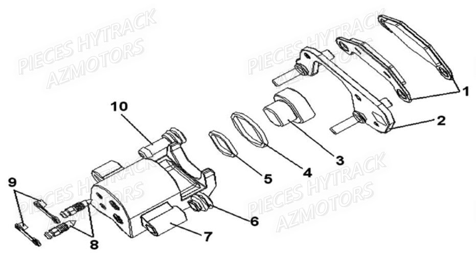 Etrier Arriere Droit HYTRACK Pièces Quad HY560 4x4