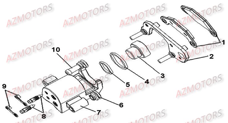 ETRIER DE FREIN ARRIERE DROIT AZMOTORS HY560