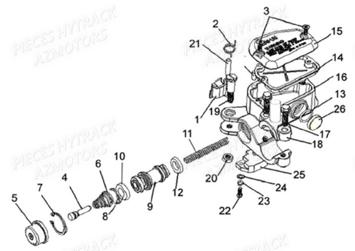 Maitre Cylindre De Frein HYTRACK Pièces Quad HY560 4x4
