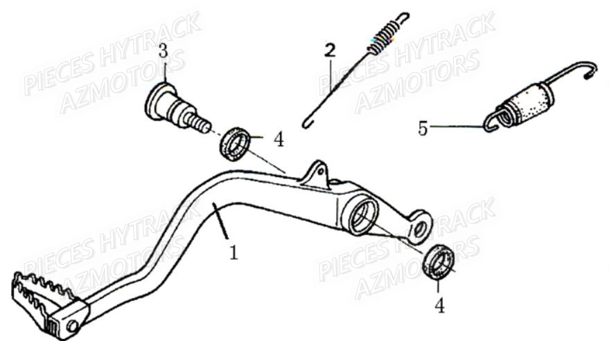 Pedale De Frein HYTRACK Pièces Quad HY560 4x4
