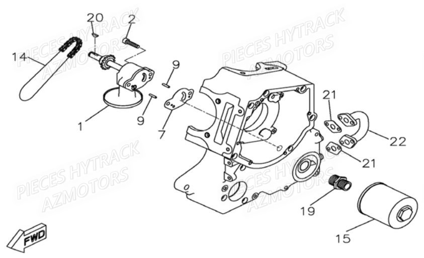 Pompe A Huile HYTRACK Pièces Quad HY560 4x4