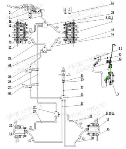 Systeme De Freinage HYTRACK Pièces Quad HY560 4x4