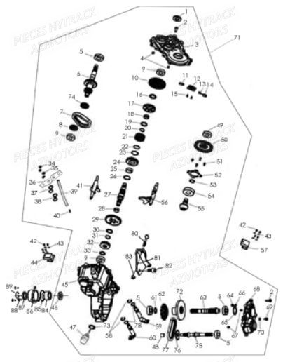 TRANSMISSION HYTRACK Pièces Quad HY560