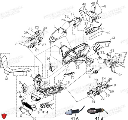 Carrosserie Avant HYTRACK Pièces Quad HY570IS