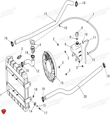 Circuit De Refroidissement HYTRACK Pièces Quad HY570IS
