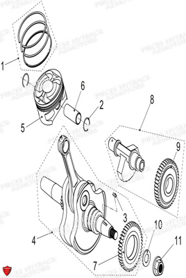 Embiellage Piston HYTRACK Pièces Quad HY570IS