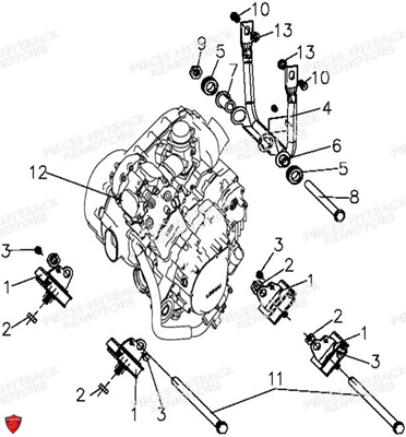 ENSEMBLE MOTEUR-SUPPORT MOTEUR pour HY570IS