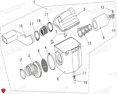 FILTRE_A_AIR HYTRACK Pièces Quad HY570IS