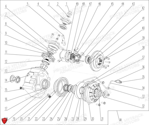 PONT_ARRIERE_DIFFERENTIEL HYTRACK Pièces Quad HY570IS