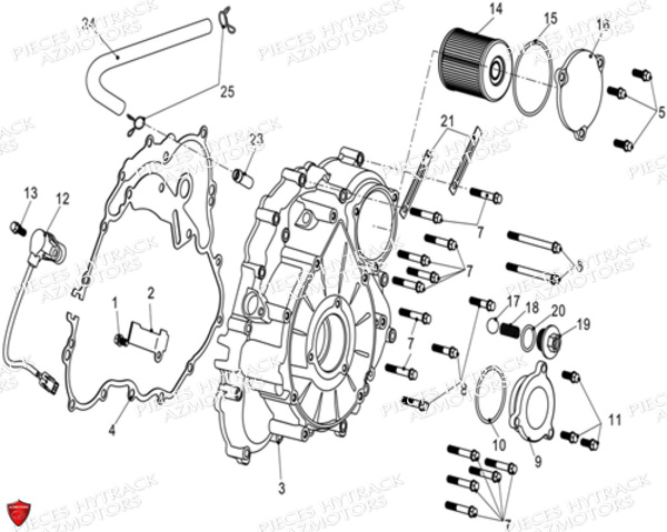 Cache Carter Gauche HYTRACK Pièces Quad HY570IS EPS